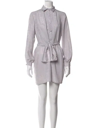 Pre-owned Lanvin Mini Dress In Gray