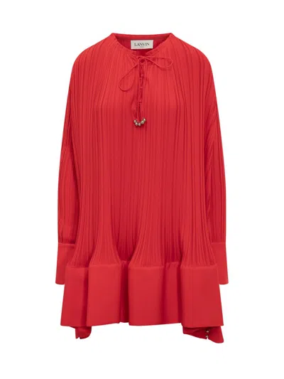 LANVIN LANVIN MINI DRESS WITH RUFFLES