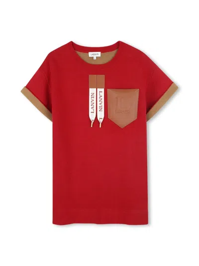 Lanvin Mini Laces Dress In Red