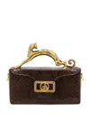 Lanvin Mini Python Cat Handle Bag In Brown