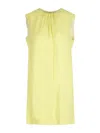 Lanvin Round-neck Sleeveless Minidress In Yellow