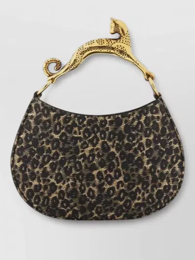 Lanvin Mini Shoulder Bag Animal Pattern Handle