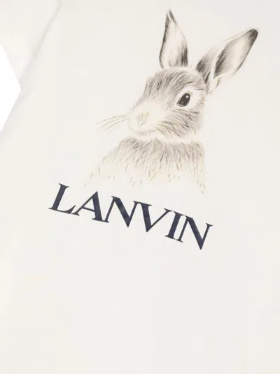 Lanvin Mini Stylish T-shirt For Girls In Neutral
