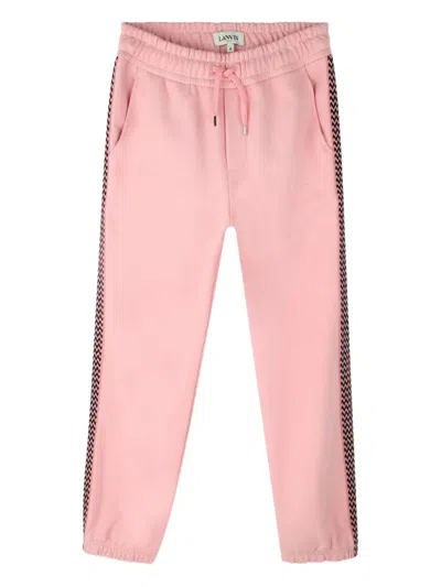 Lanvin Mini Zigzag Tailored Trousers With Sophisticated Waistband In Pink