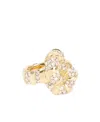 Lanvin Melodie Rhinestone Ring In Yellow