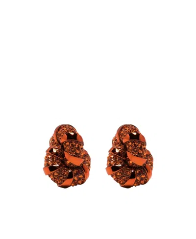 Lanvin Mélodie Rhinestone Earrings In Yellow