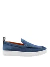 Lanvin Suede Slipper Navy Blue Color In Azul Oscuro