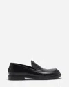 Lanvin Mocassins Spinto En Cuir Brillant Pour Homme In Noir