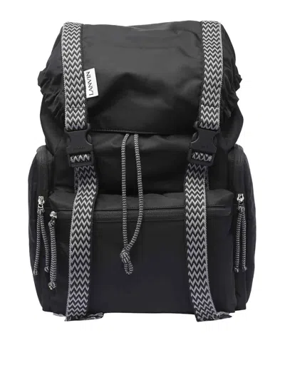 Lanvin Black Curb Backpack Coulisse And Buckle