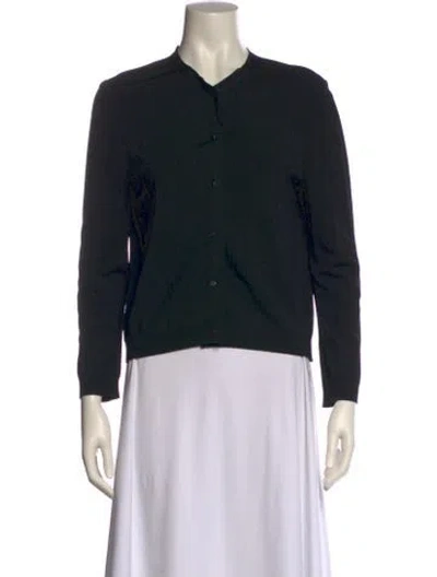 Pre-owned Lanvin Mock Neck Long Sleeve Top In Black