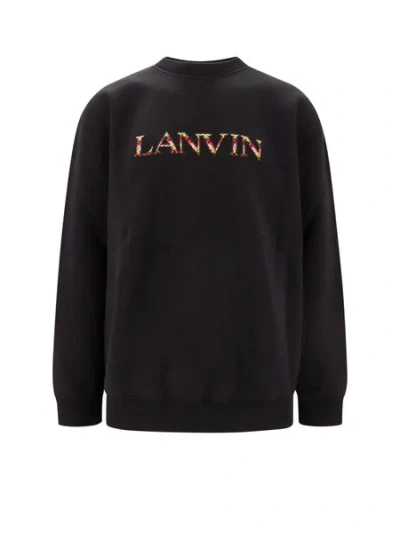 Lanvin Modern Beige Long-sleeved Sweatshirt For Men In Black