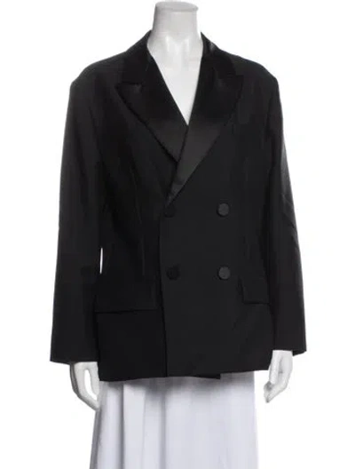 Pre-owned Lanvin Mohair Blazer In Black