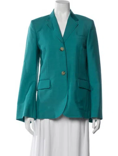 Pre-owned Lanvin Mohair Blazer In Blue