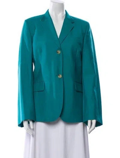 Pre-owned Lanvin Mohair Blazer In Green