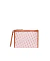 Lanvin Monogram-print Clutch In Pink