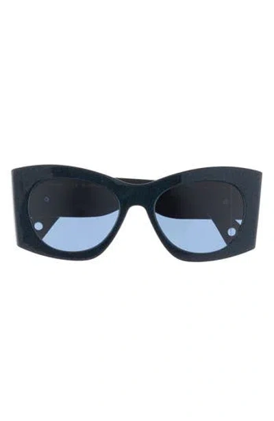 Lanvin Mother & Child 54mm Butterfly Sunglasses In Night Black