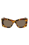 Lanvin Mother & Child Logo Acetate Butterfly Sunglasses In Tortoiseshell