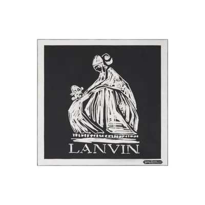 Lanvin Mother & Daughter Printed Silk Scarf In Black