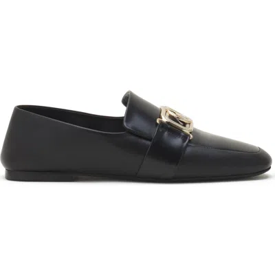 Lanvin Logo-plaque Leather Loafers In Black