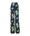 Lanvin Motif Printed Straight Leg Pants In Black
