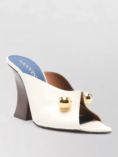 Lanvin Mules Pumps Neutrals Peep Toe Pointed
