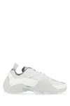 Lanvin Flash-x Mesh Upper Sneakers With Textured Panels In White