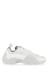 Lanvin Flash-x Mesh Upper Sneakers With Textured Panels In White
