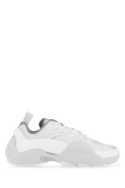 Lanvin Multicolor Fabric Sneakers In White