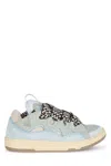 Lanvin Curb Multicolor Low-top Sneaker With Oversized Laces In Leather Woman In Blue