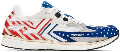 Lanvin Color-block Suede And Mesh Sneakers In White