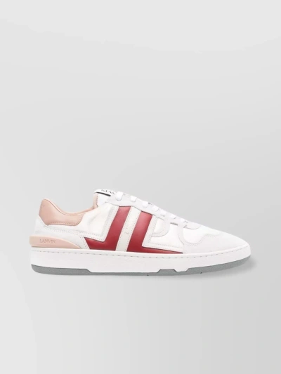 Lanvin Multicolour Leather Low Top Sneakers In White