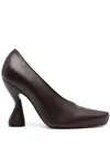 Lanvin Muse 105mm Leather Pumps In Purple