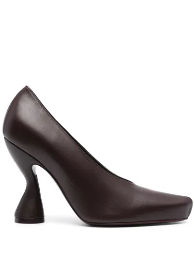 Lanvin Muse 105mm Leather Pumps In Black