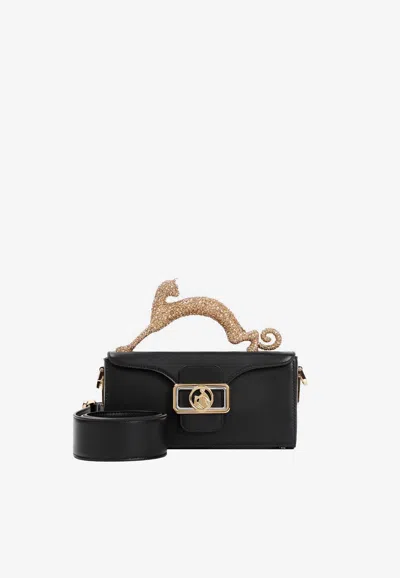 Lanvin Women's Pencil Cat Shoulder Bag In Black