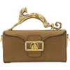 Lanvin Nano Pencil Cat Bag In Metallic Grained Leather In Red