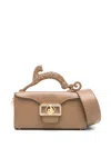 Lanvin Nano Pencil Cat Rhinestone-embellished Tote Bag In Brown