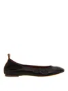 Lanvin Leather Ballerinas In Black