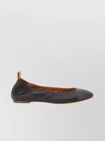 LANVIN NAPPA ROUND TOE BALLERINA