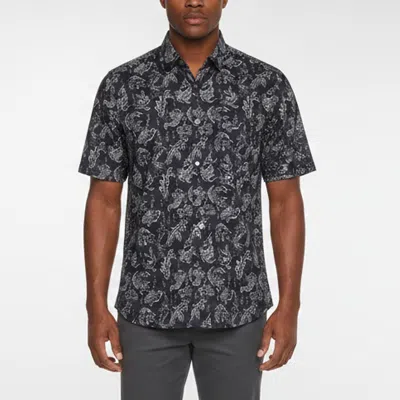 Pre-owned Lanvin Navy Blue Koi Fish Print Cotton Short Sleeve Shirt L