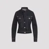 Lanvin Ascot Collar Denim Jacket In Navy Blue