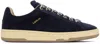 LANVIN NAVY SUEDE CURB LITE SNEAKERS