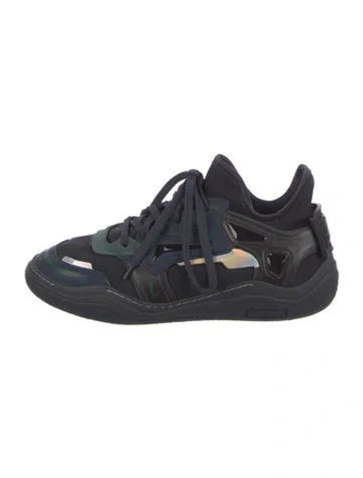 Pre-owned Lanvin Neoprene Sneakers In Blue