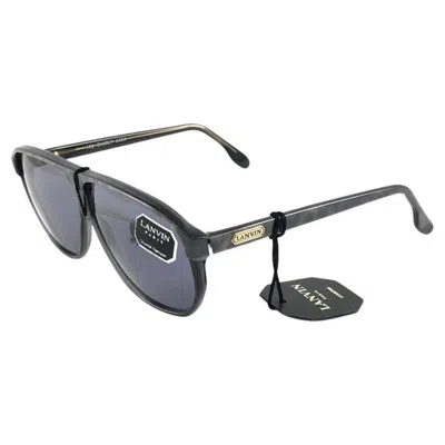 Pre-owned Lanvin New Rare Vintage  " Charly " Translucent Grey 1980 Sunglasses In Gray