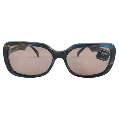 Pre-owned Lanvin New Rare Vintage  Concorde Marbled Blue 1980 Sunglasses
