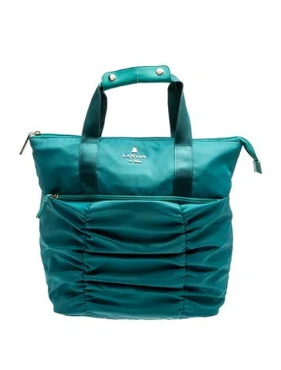 Pre-owned Lanvin Nylon Backpack In Green