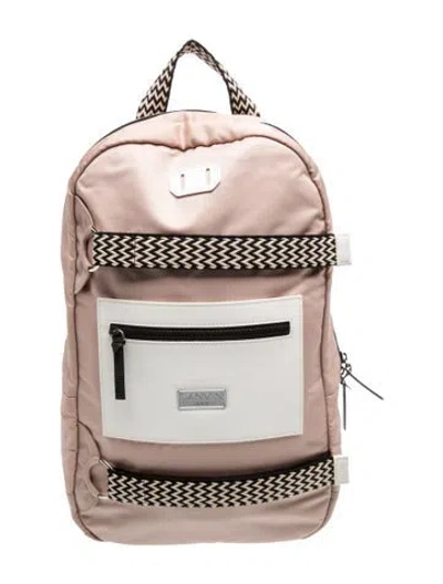 Pre-owned Lanvin Nylon Backpack In Neutrals