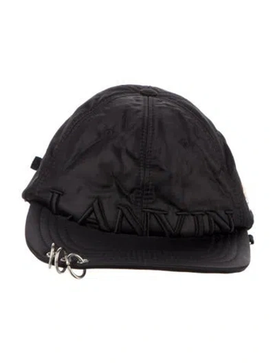 Pre-owned Lanvin Nylon Baseball Hat In Black