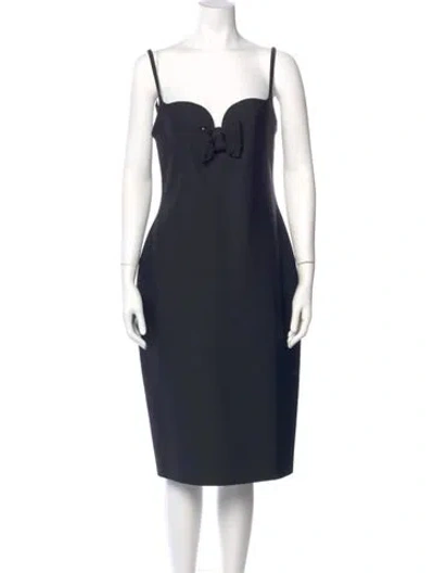 Pre-owned Lanvin Nylon Knee-length Dress In Black