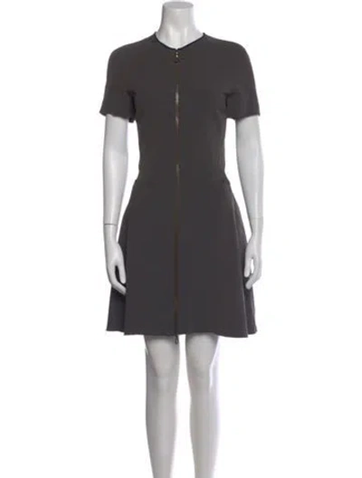 Pre-owned Lanvin Nylon Mini Dress In Gray