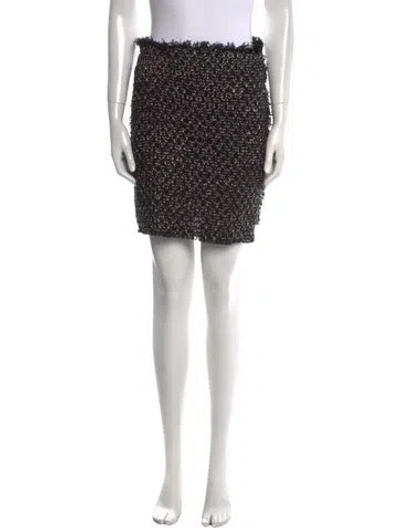 Pre-owned Lanvin Nylon Mini Skirt In Black